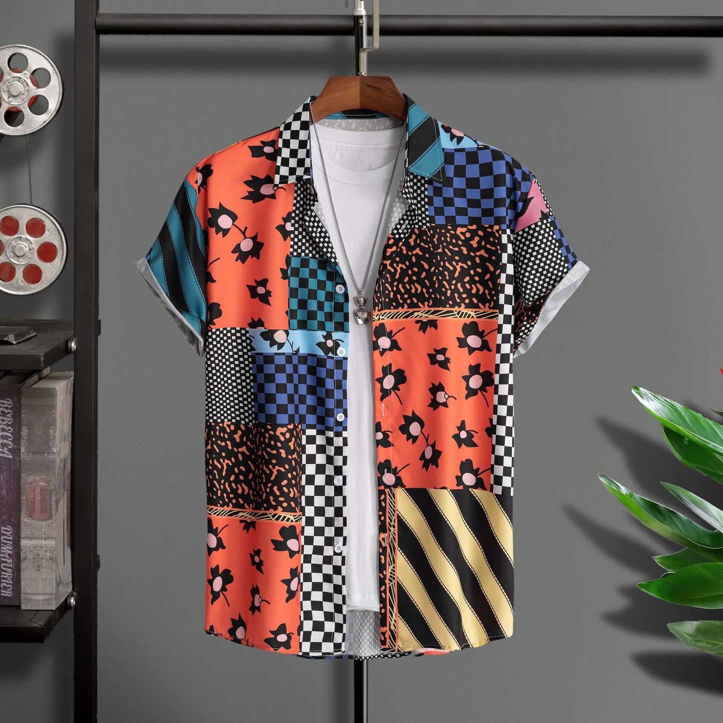 3D printed Hawaiian cardigan shirt for Men's Short-sleeved featuring vibrant 3D digital prints.